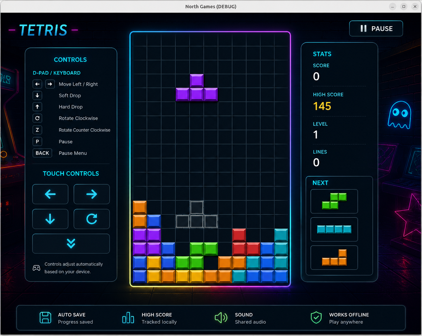 Tetris gameplay preview